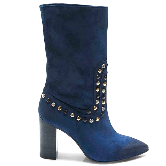 🍒NIB🍒 FREE PEOPLE WESTERN STUDDED SUEDE BOOTS - Picture 11 of 14